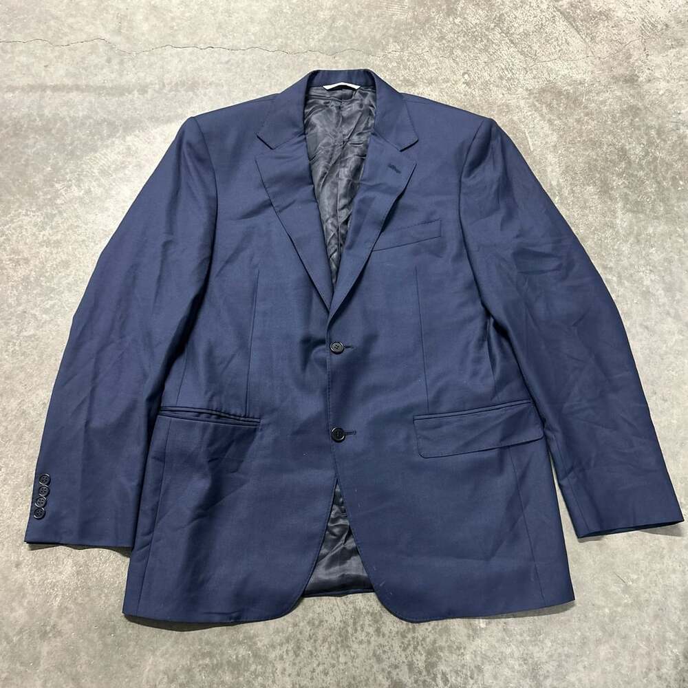 Canali Men's Blue 100% Wool Two-Button Sport Coat Blazer Size 36R